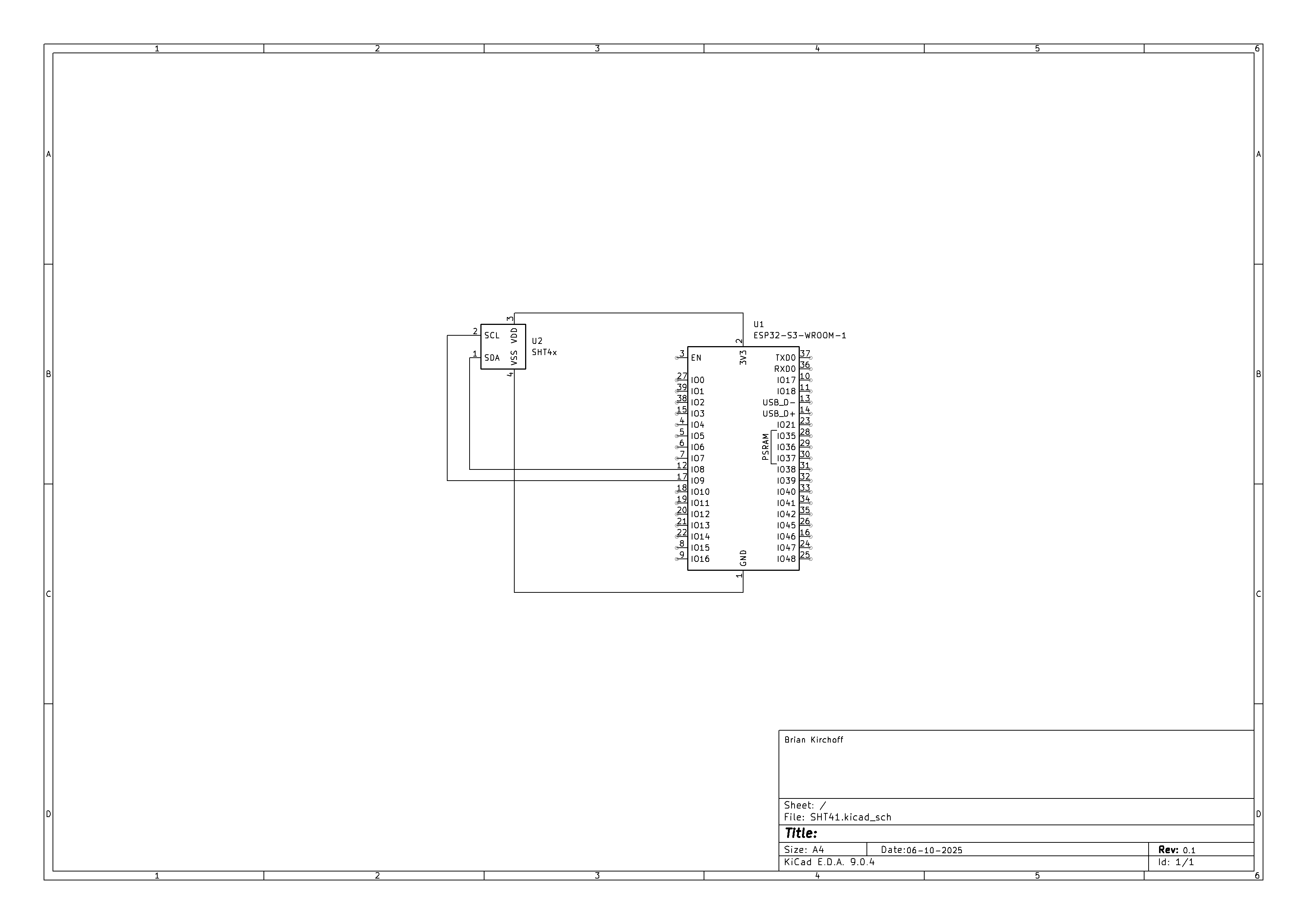 SHT41 connection scheme